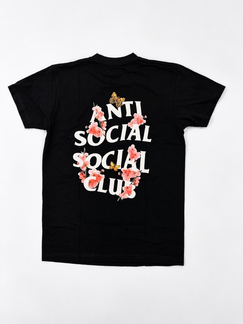 Anti Social Social Club Floral Butterfly Tee Black Medium NWT